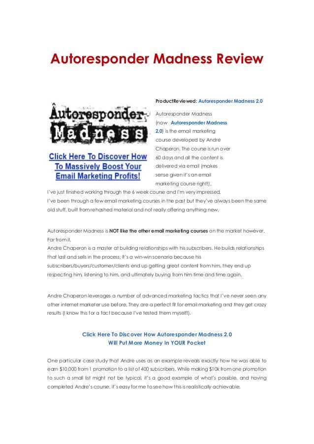 autoresponder madness 3.0